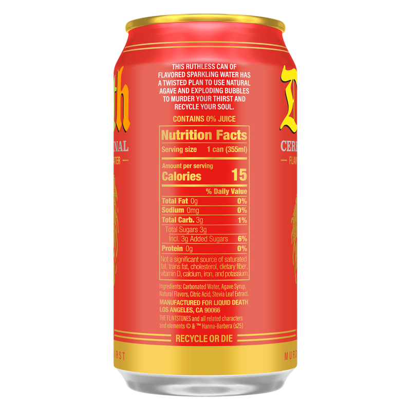 Liquid Death x Fruity Pebbles Cereal Criminal Sparkling Water