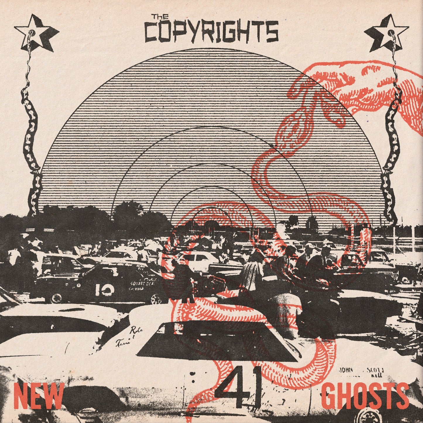 The Copyrights - “Ghosts” 45 (Magenta/White Marble) Limited Edition