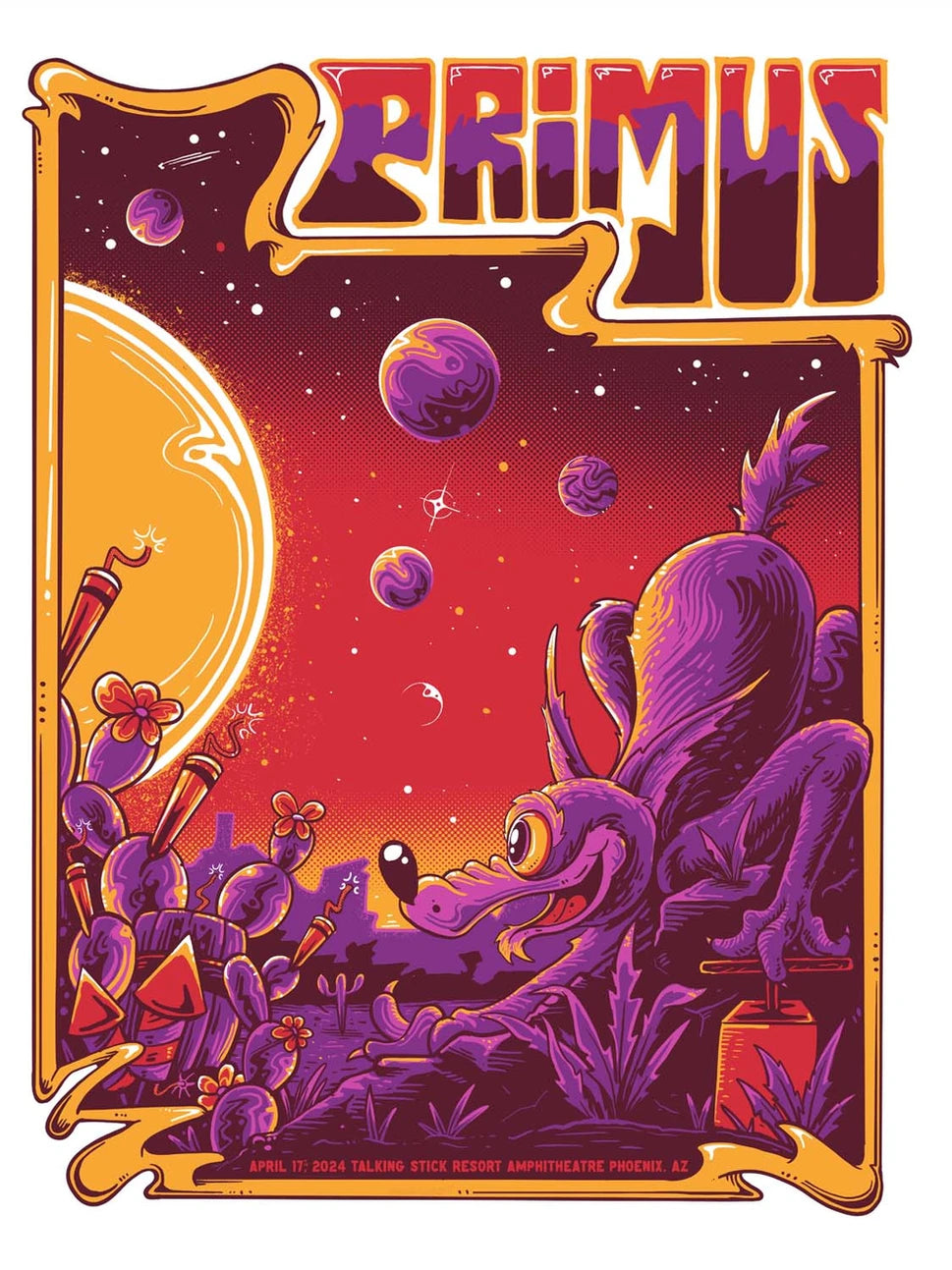 Primus - April 17, 2024 Talking Stick Resort Amphitheatre Phoenix, AZ Poster