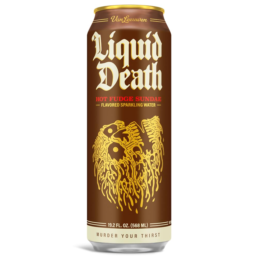 Liquid Death x Van Leeuwen Hot Fudge Sundae Flavored Sparkling Water