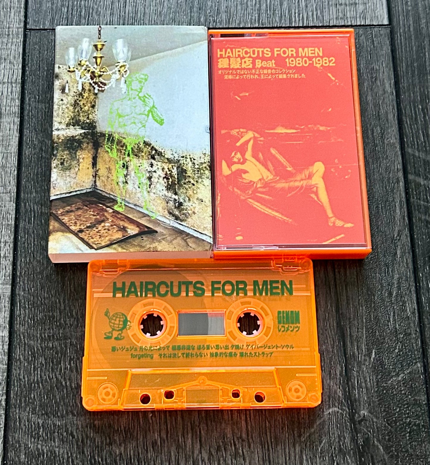 Haircuts For Men - 理髪店 Beat 1980-1982 Cassette (Neon Orange) Limited Edition Genom Records Vaporwave