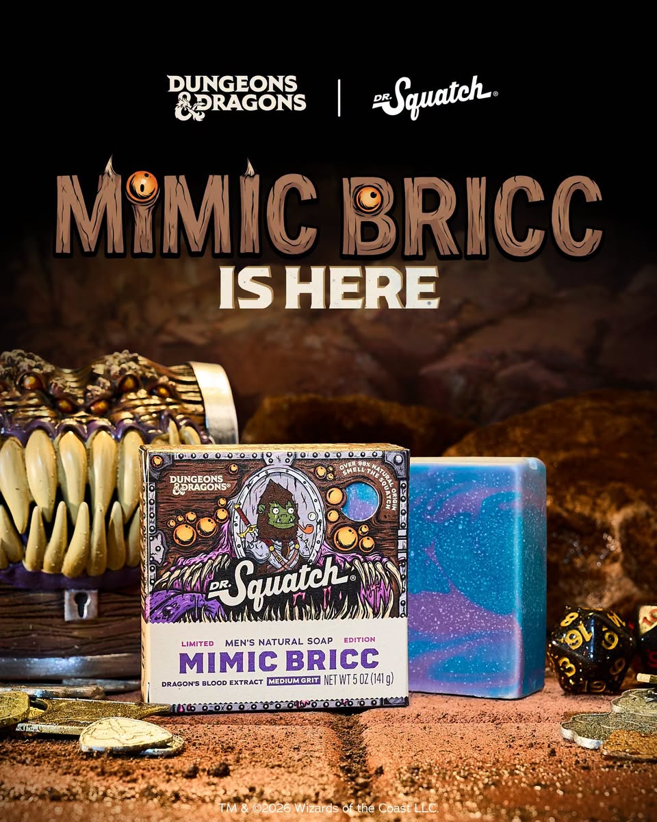 Dr. Squatch Dungeons & Dragons Mimic Bricc Limited Edition - Medium Grit